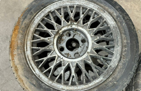 before alloy wheel repair